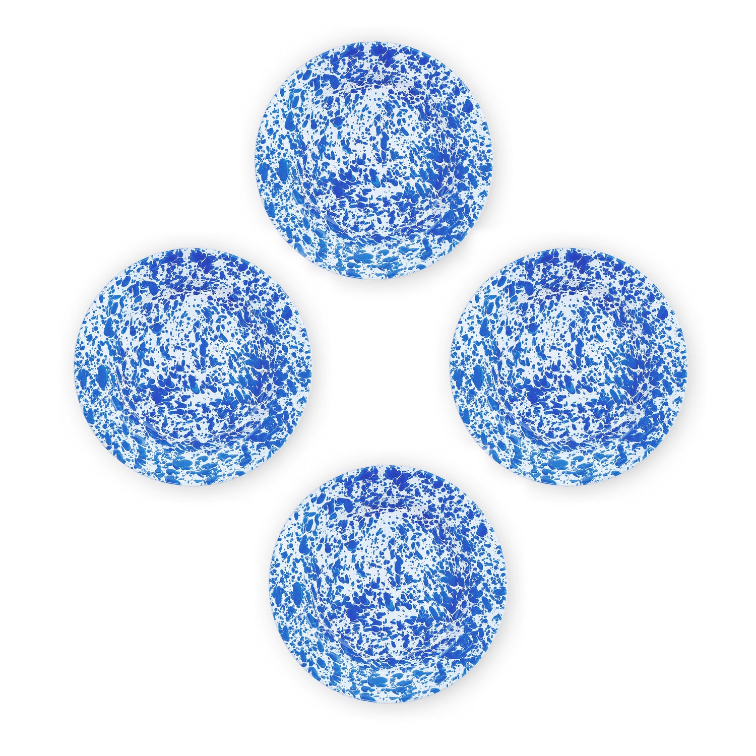 Crow Canyon Home Splatter Dinerborden Set van 4 Blauw