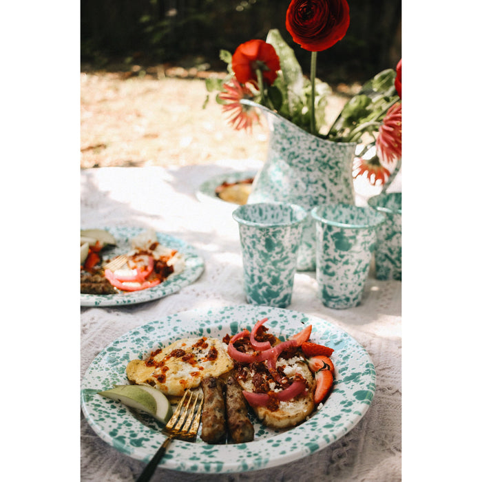 Crow Canyon Home Splatter Dinerborden Set van 4 Blauw