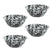 Crow Canyon Home Splatter Kommen Set van 4 Zwart