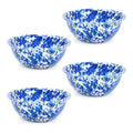 Crow Canyon Home Splatter Kommen Set van 4 Blauw