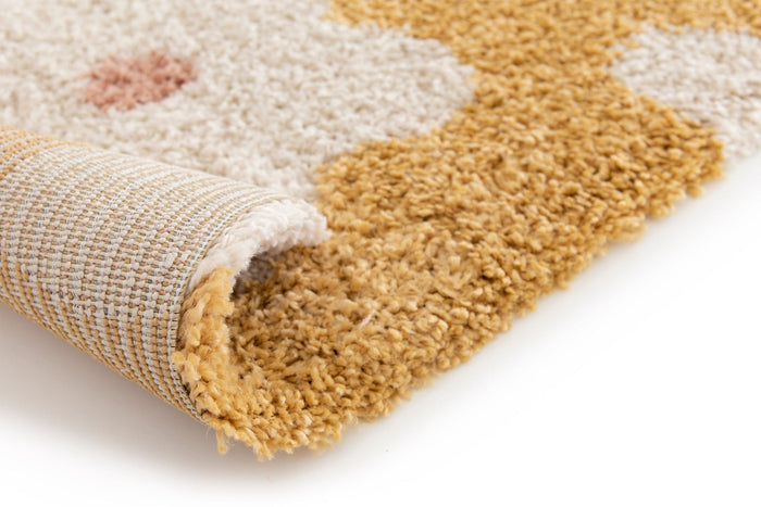 AFK Living vloerkleed Bloemen - voor kinderen - geel