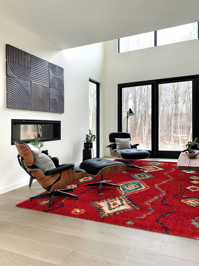 AFK Living vloerkleed  Native - shaggy - rood