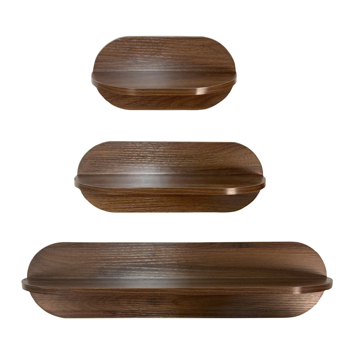 by fonQ Trevo Wandplank - Set van 3 - Walnoot