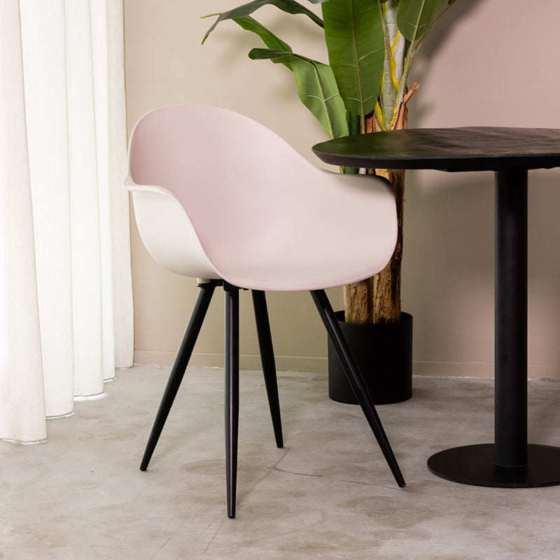 LABEL51 - Eetkamerstoel Luca - Zand PP - Zwart Metaal