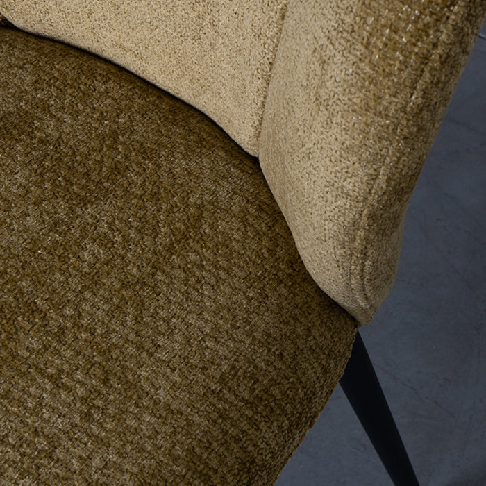 LABEL51 - Eetkamerstoel Vino - Mustard Elite - Zwart Metaal