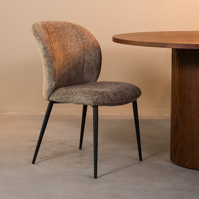 LABEL51 - Eetkamerstoel Vino - Hunter Elite - Zwart Metaal