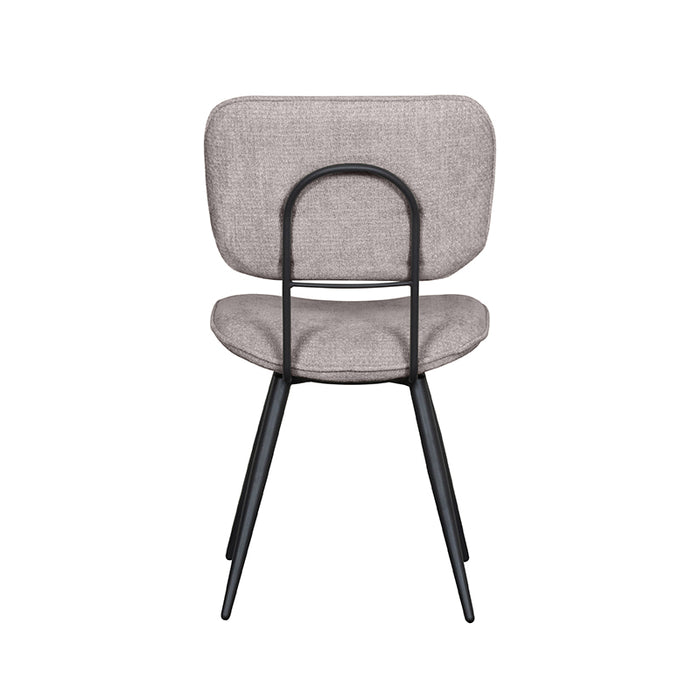 LABEL51 - Eetkamerstoel Liva - Stone Elite - Zwart Metaal
