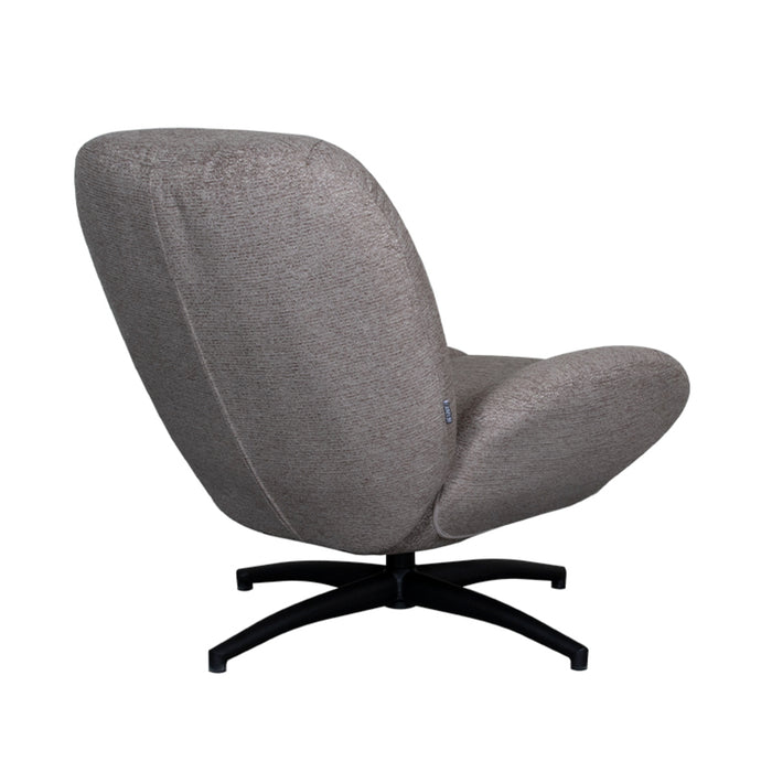 LABEL51 - Fauteuil Clayton - Taupe Canyon - Zwart Metaal