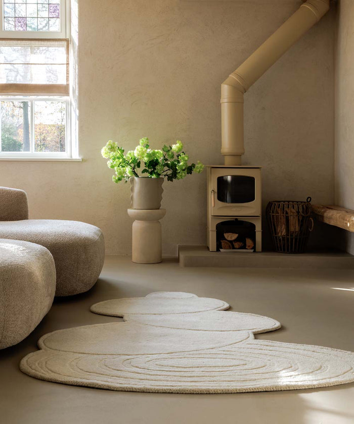 Nordic Weavers Organisch design vloerkleed - Balans Stone ivoor -