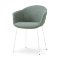 Nolon Nora-Otis Eetkamerstoel Saliegroen - met Armleuning - Wit