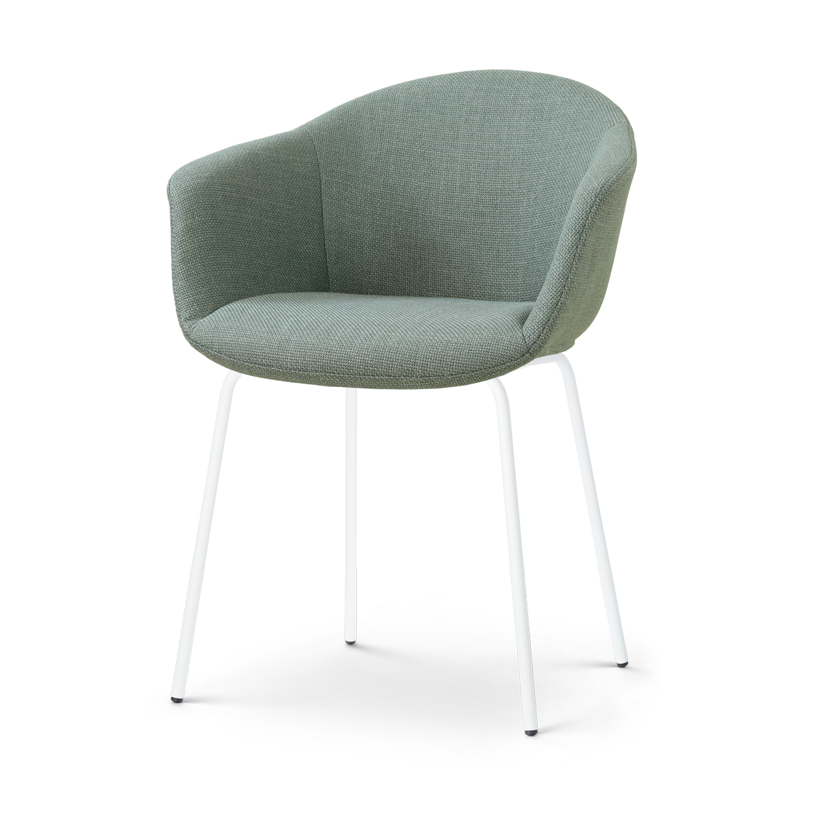 Nolon Nora-Otis Eetkamerstoel Saliegroen - met Armleuning - Wit