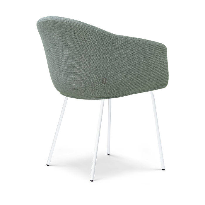 Nolon Nora-Otis Eetkamerstoel Saliegroen - met Armleuning - Wit