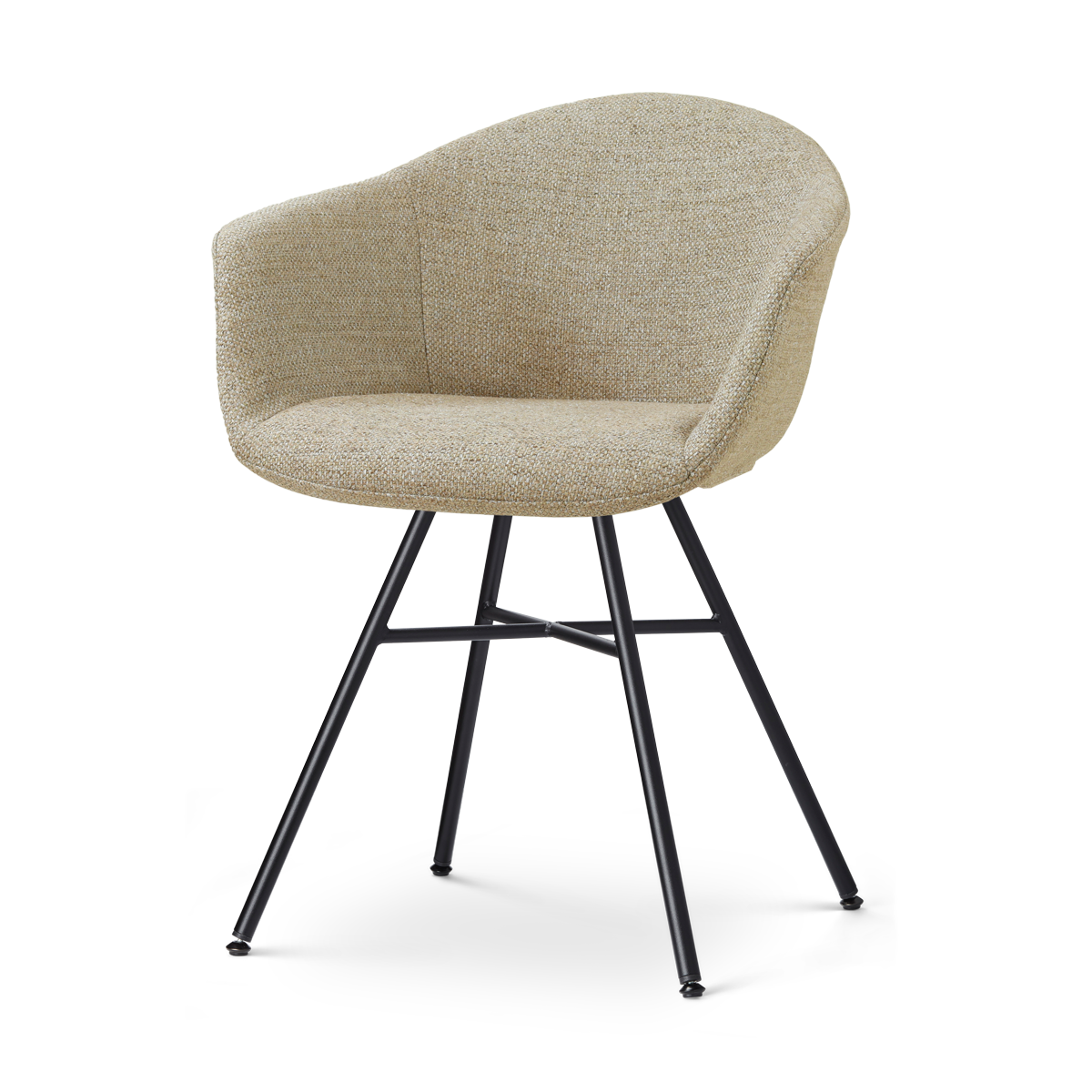 Nolon Noa-Otis Eetkamerstoel Taupe Melange - met Armleuning - Zwart