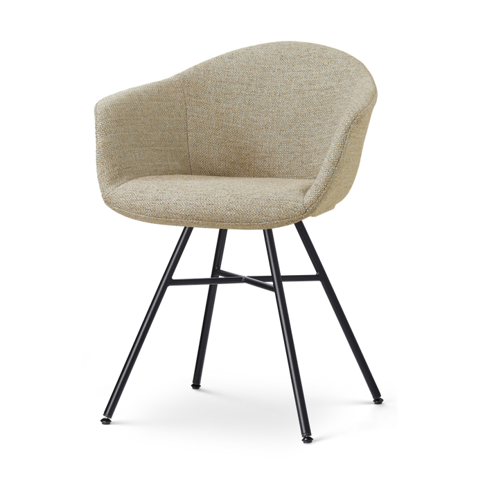 Nolon Noa-Otis Eetkamerstoel Taupe Melange - met Armleuning - Zwart