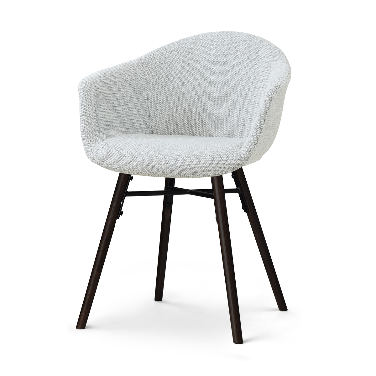 Nolon Nena-Otis Eetkamerstoel Grijs Melange - Zwarte Houten Poten