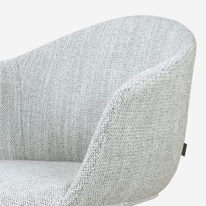 Nolon Nena-Otis Eetkamerstoel Grijs Melange - Zwarte Houten Poten