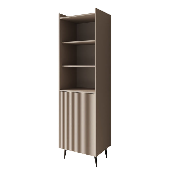 Meubella - Asty - Boekenkast - Beige - 52x41x180 cm