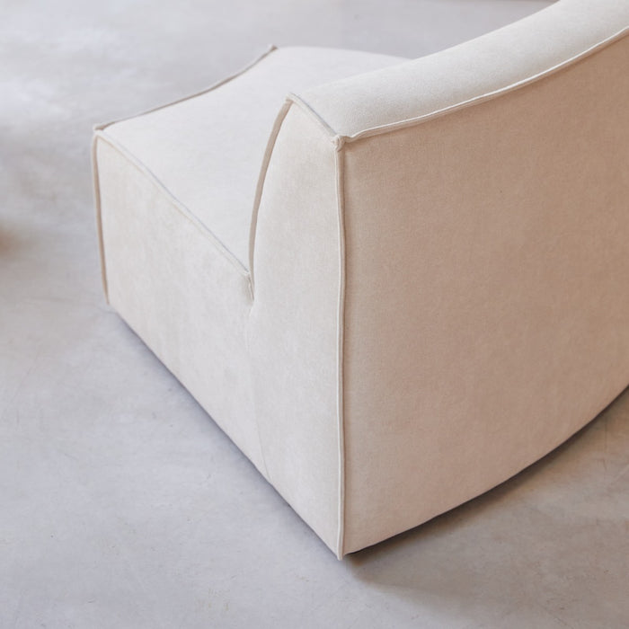 Tikamoon - Modulaire lounge hoekfauteuil Dario van beige stof