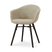 Nolon Nena-Otis Eetkamerstoel Taupe Melange - Zwarte Houten Poten