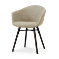 Nolon Nena-Otis Eetkamerstoel Taupe Melange - Zwart Houten Onderstel