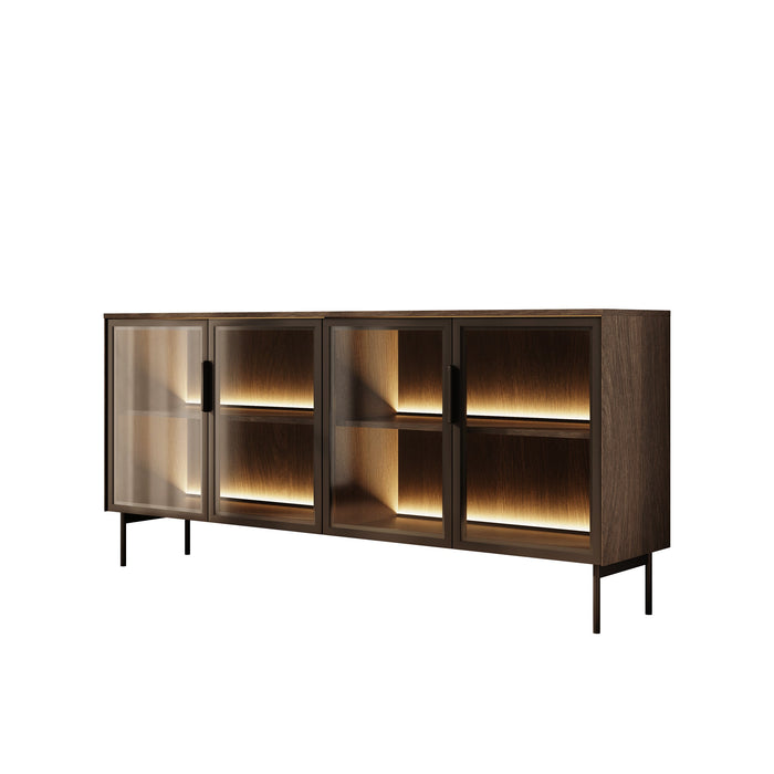 Meubella - Lomo - Dressoir - Donker eiken - 181 cm