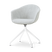 Nolon Nola-Otis Eetkamerstoel Grijs Melange - Draaibaar Wit Onderstel