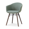 Nolon Nena-Otis Eetkamerstoel Saliegroen - Walnoot Houten Onderstel