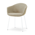 Nolon Nora-Otis eetkamerstoel taupe melange - wit onderstel