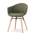 Nolon Nena-Otis eetkamerstoel forestgroen - houten onderstel