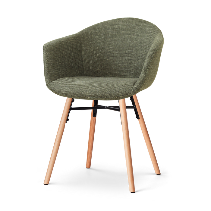 Nolon Nena-Otis eetkamerstoel forestgroen - houten onderstel