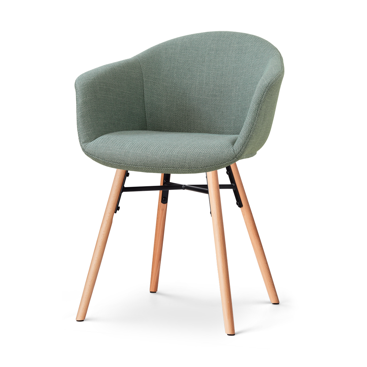 Nolon Nena-Otis Eetkamerstoel Saliegroen - Armleuning - Stof