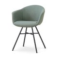 Nolon Noa-Otis Eetkamerstoel Saliegroen - met Armleuning - Zwart