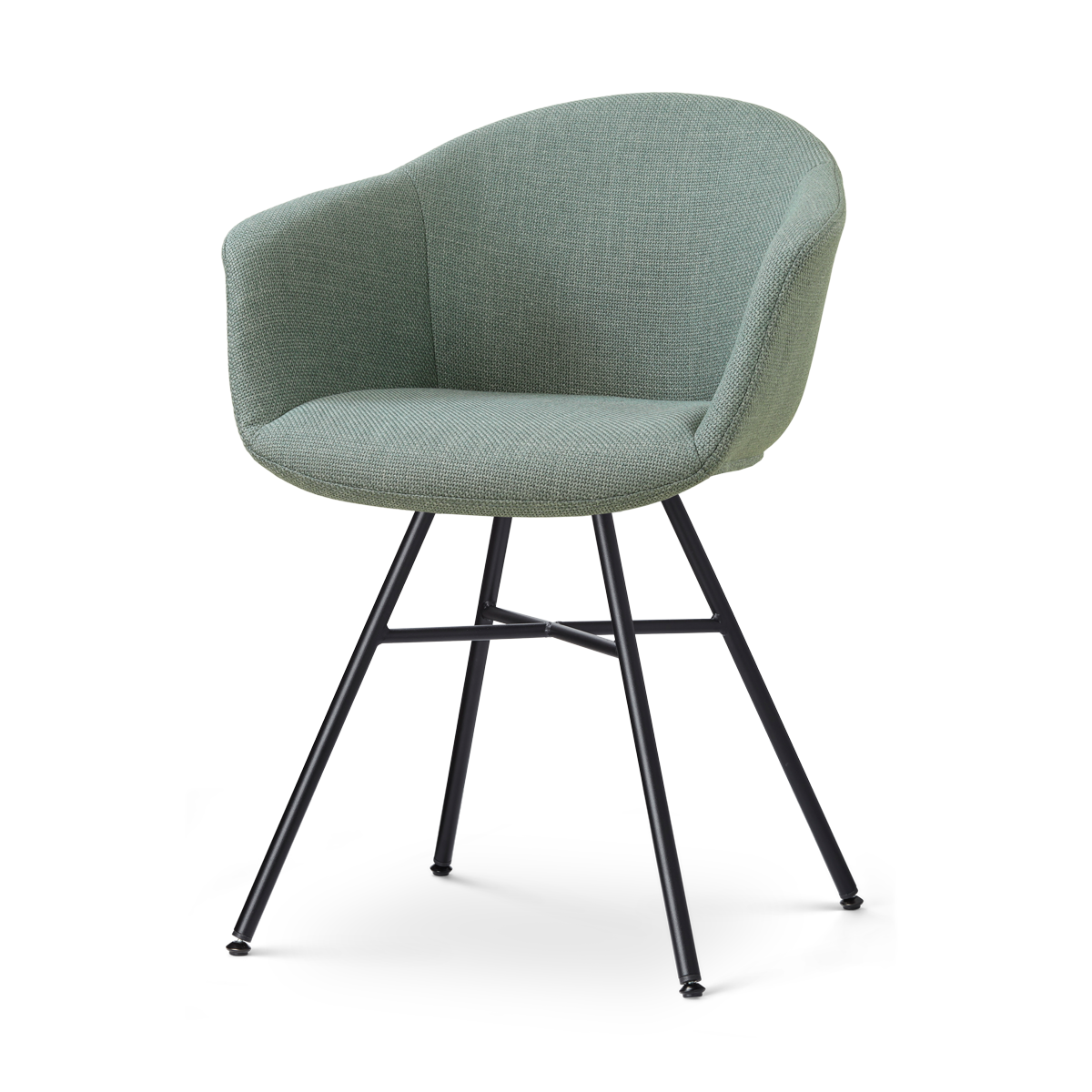 Nolon Noa-Otis Eetkamerstoel Saliegroen - met Armleuning - Zwart