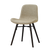 Nolon Nena-Fé Eetkamerstoel Taupe Melange - Zwart Houten Onderstel