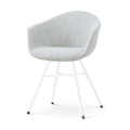 Nolon Noa-Otis Eetkamerstoel Grijs Melange - met Armleuning - Wit