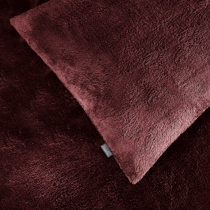 Eleganzzz Dekbedovertrek Teddy Pluche - bordeaux