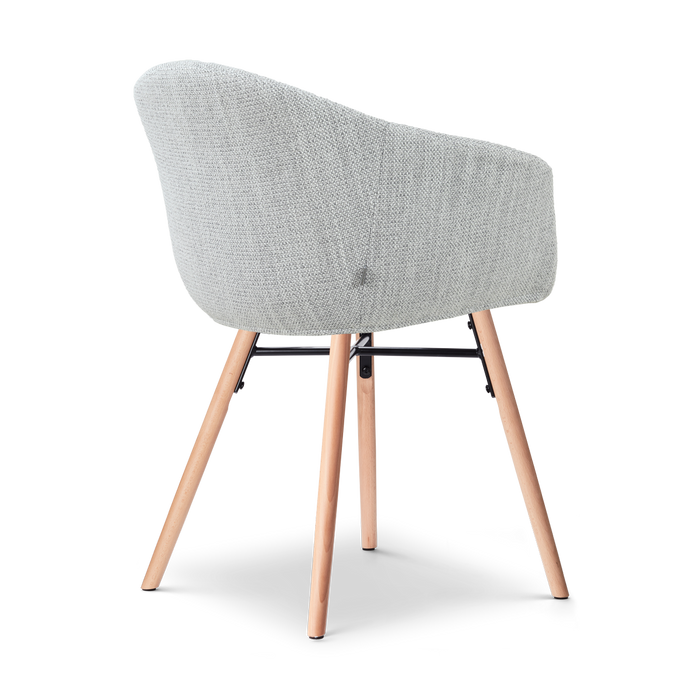 Nolon Nena-Otis Eetkamerstoel Grijs Melange - Armleuning - Stof