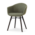 Nolon Nena-Otis Eetkamerstoel Forestgroen - Zwart Houten Onderstel