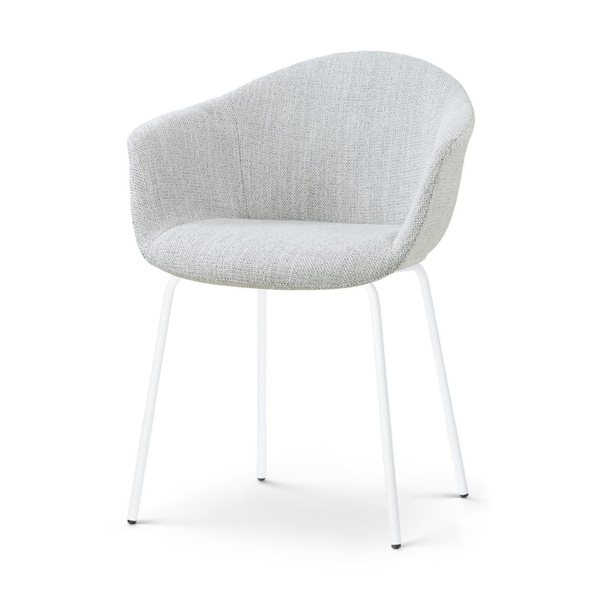 Nolon Nora-Otis Eetkamerstoel Grijs Melange - met Armleuning - Wit