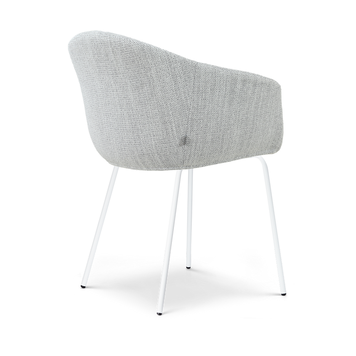 Nolon Nora-Otis Eetkamerstoel Grijs Melange - met Armleuning - Wit
