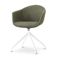 Nolon Nola-Otis draaibare eetkamerstoel forestgroen - wit onderstel