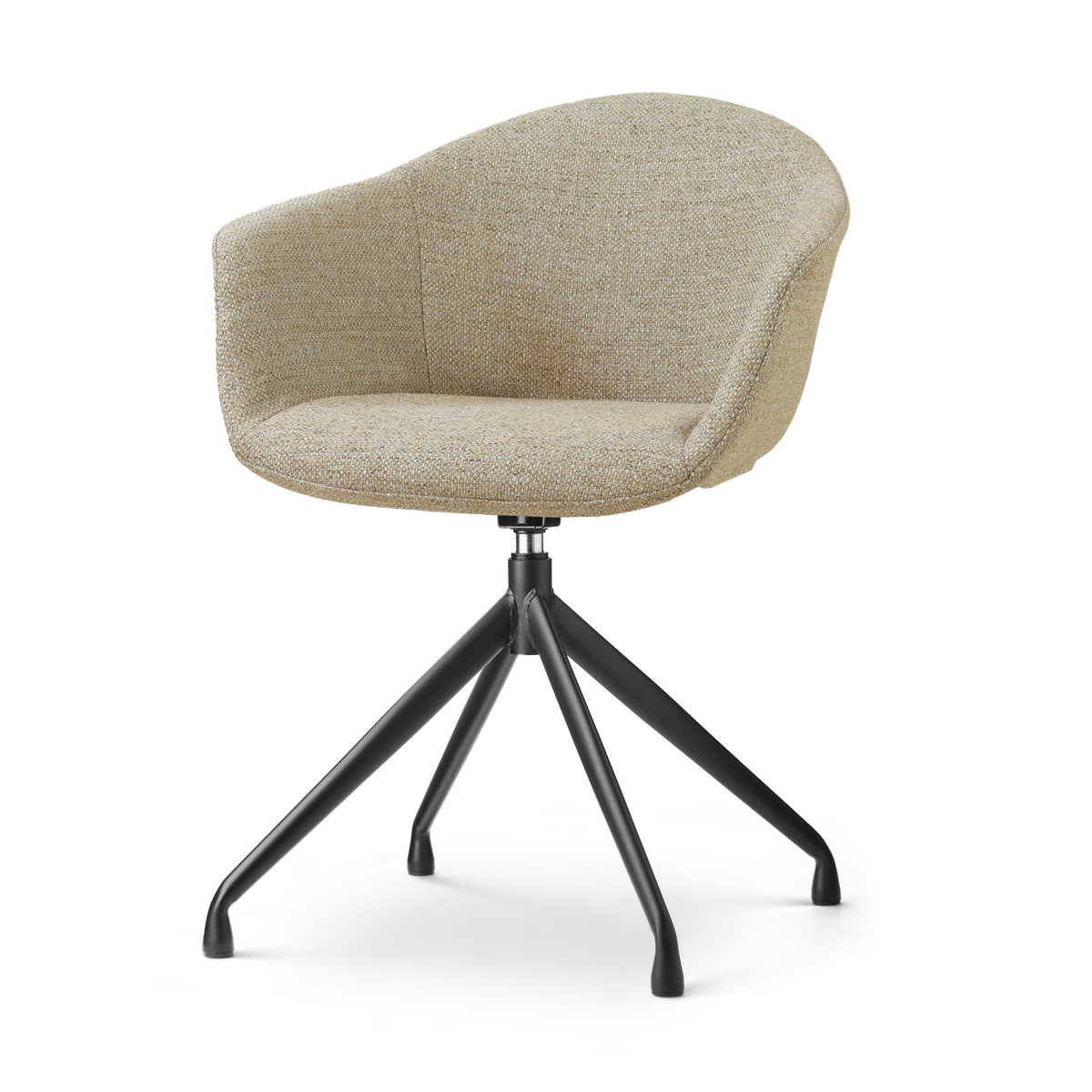 Nolon Nola-Otis Draaibare Eetkamerstoel Taupe Melange - Zwart