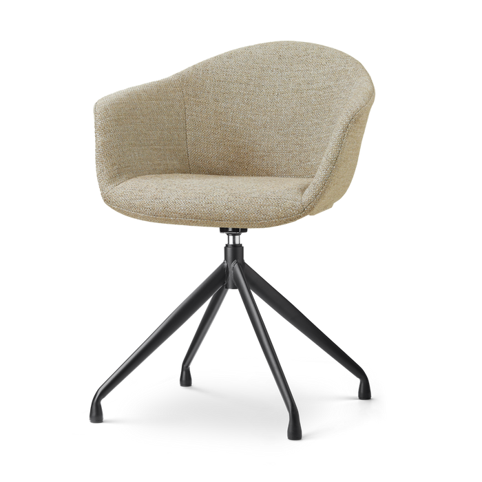 Nolon Nola-Otis Draaibare Eetkamerstoel Taupe Melange - Zwart