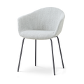 Nolon Nora-Otis Eetkamerstoel Grijs Melange - met Armleuning - Zwart