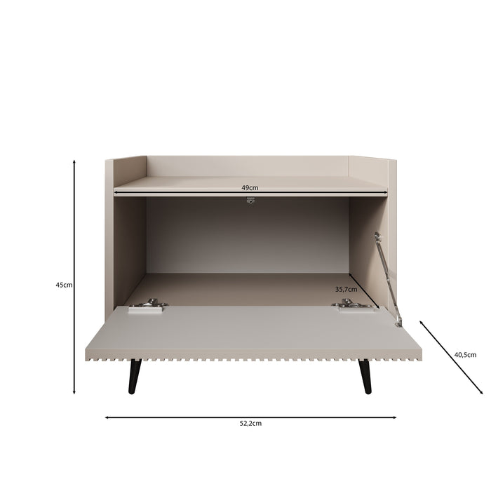 Meubella - Asty - Nachtkastje - Beige