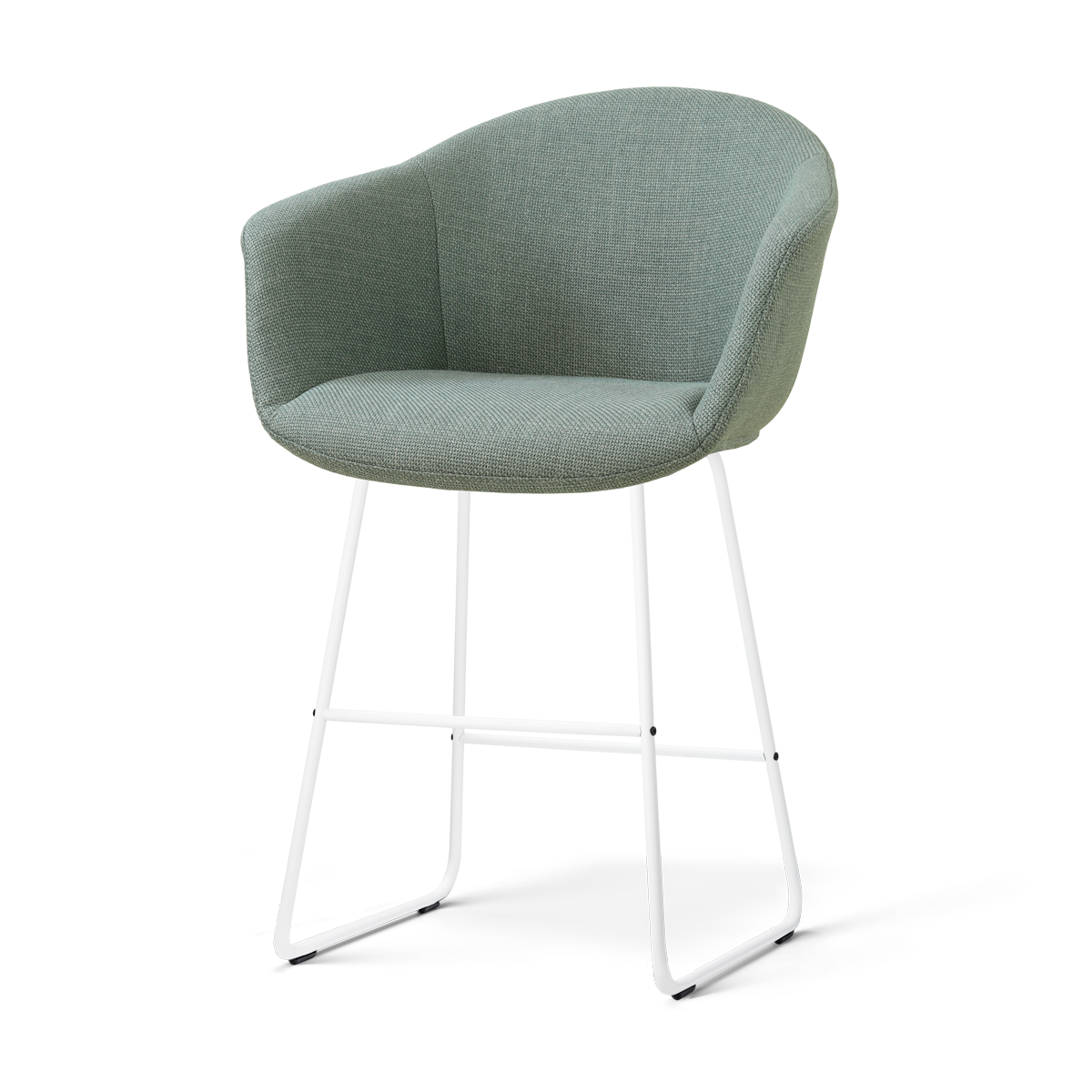 Nolon Nino-Otis barkruk saliegroen - wit onderstel - 65 cm