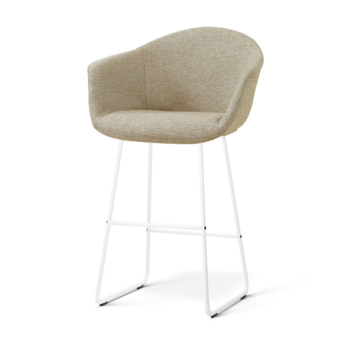 Nolon Nino-Otis barkruk taupe melange - wit onderstel - 75 cm