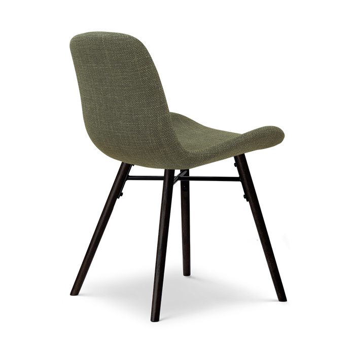 Nolon Nena-Fé eetkamerstoel forestgroen - zwart houten onderstel