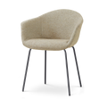 Nolon Nora-Otis Eetkamerstoel Taupe Melange - met Armleuning - Zwart