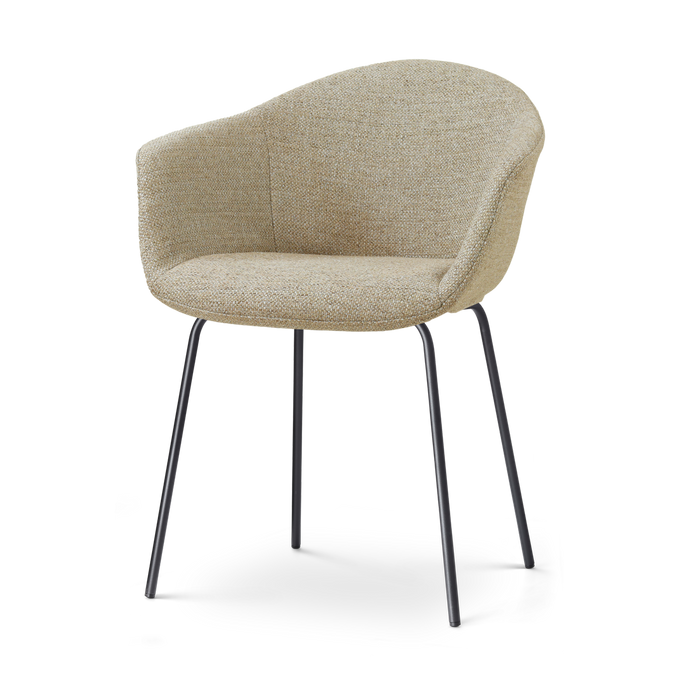 Nolon Nora-Otis Eetkamerstoel Taupe Melange - met Armleuning - Zwart